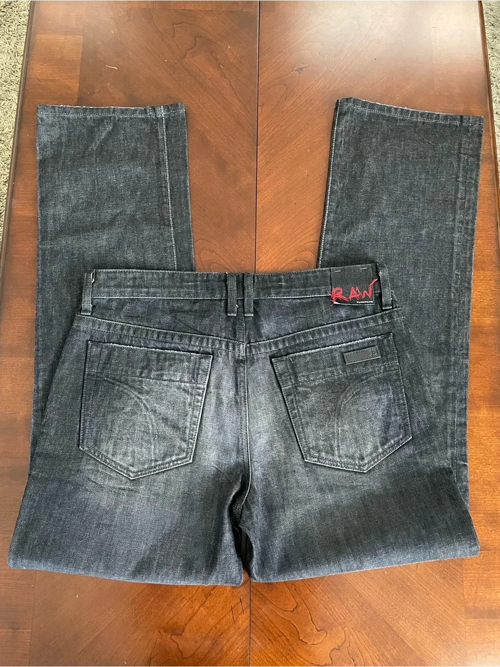 Joe’s Jeans Rebel Fit Black Denim Straight Leg W33 Made in USA Look